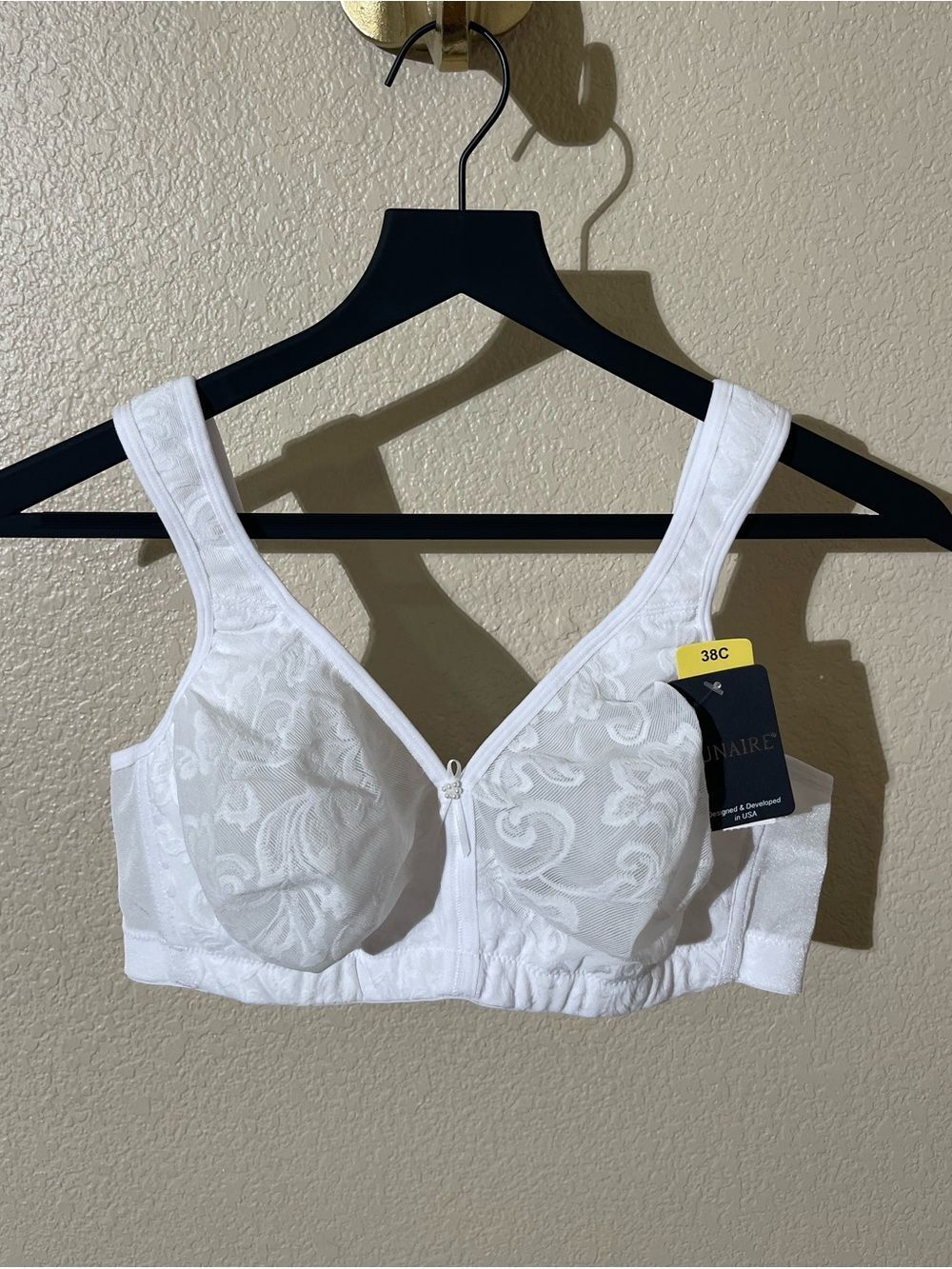 Lunaire White Lace Full-Coverage Women's Bra